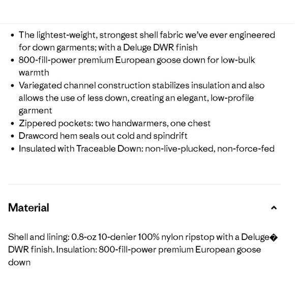 PATAGONIA Ultra Light Down Jacket~Large - Picture 16 of 16